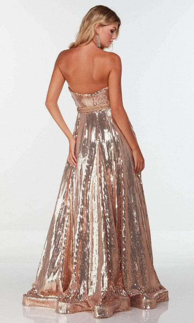 Alyce Paris - 61233 Sequined Strapless A-Line Dress 4 Alyce Paris - 61233 Sequined Strapless A-Line Dress