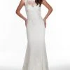Alyce Paris 7015 - Embroidered Sleeveless Bateau Wedding Dress