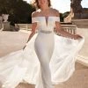 Alyce Paris - 7020 Off Shoulder Cascading Overskirt Bridal Gown