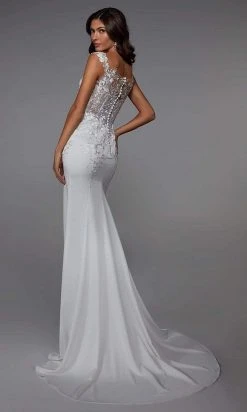 Alyce Paris - 7026 Embroidered Sheath Bridal Gown