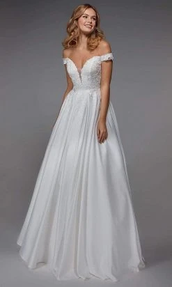 Alyce Paris - 7034 Off Shoulder Classic Bridal Dress
