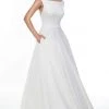 Alyce Paris - 7054 Bateau Minimalist Voluminous Gown