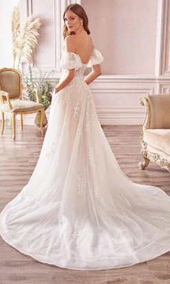Andrea And Leo - A1014 Off Shoulder Puff Bridal Gown