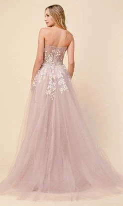 Andrea And Leo - A1029 Strapless Corseted Tulle Gown