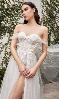 Andrea And Leo - A1036W Applique Corset Bridal Gown