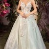 Andrea And Leo - A1040 Floral Embellished A-Line Bridal Gown