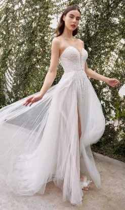 Andrea And Leo - A1071W Embellished Sweetheart Bridal Gown With Slit