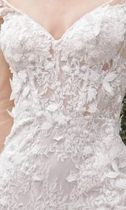 Andrea And Leo A1073WC - Long Sleeve V-Neck Wedding Dress