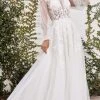 Andrea And Leo - A1074W High Neck Shirred Bridal Gown