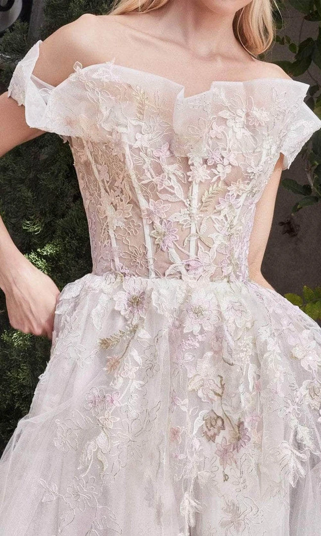 Andrea And Leo A1090 - Off-Shoulder Cape Sleeve Wedding Dress 5 Andrea And Leo A1090 - Off-Shoulder Cape Sleeve Wedding Dress