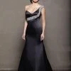 Ashley Lauren - 1008 Embellished One Shoulder Trumpet Dress 1 Ashley Lauren - 1008 Embellished One Shoulder Trumpet Dress