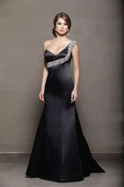 Ashley Lauren - 1008 Embellished One Shoulder Trumpet Dress