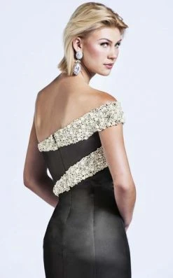 Ashley Lauren - 1082 Pearl Beaded Asymmetric Trumpet Dress 13 Ashley Lauren - 1082 Pearl Beaded Asymmetric Trumpet Dress