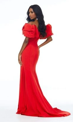 Ashley Lauren - 11017 Puff Ruffle Off-Shoulder High-Slit Mermaid Gown 15 Ashley Lauren - 11017 Puff Ruffle Off-Shoulder High-Slit Mermaid Gown