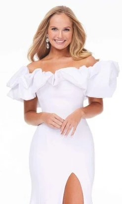 Ashley Lauren - 11017 Puff Ruffle Off-Shoulder High-Slit Mermaid Gown 19 Ashley Lauren - 11017 Puff Ruffle Off-Shoulder High-Slit Mermaid Gown