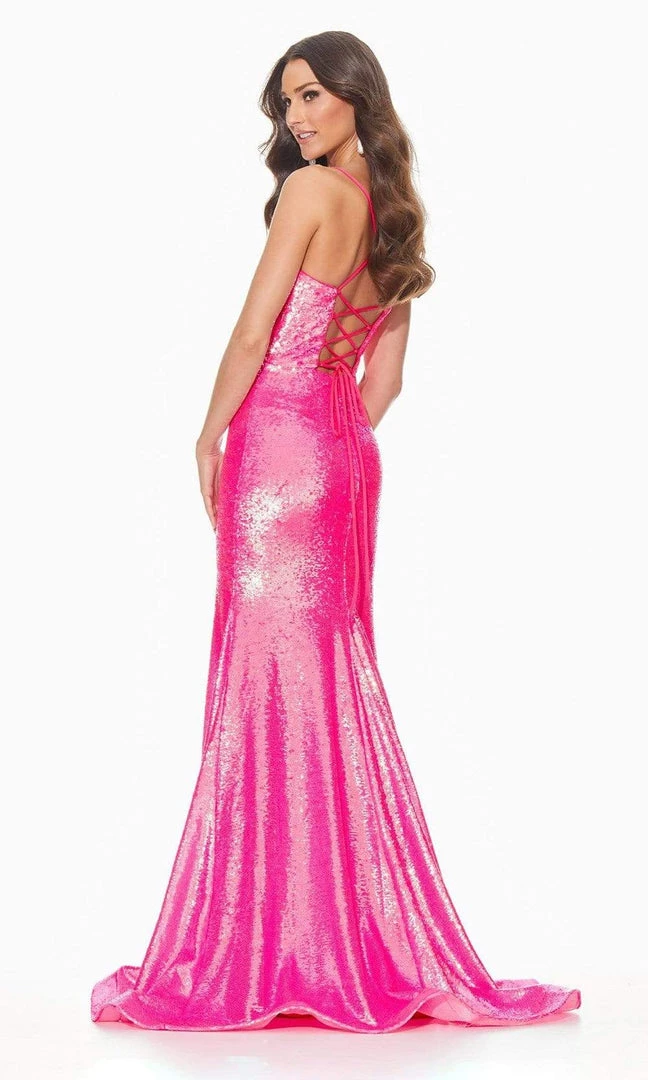 Ashley Lauren - 11024 Lace-up Back Iridescent Sequin Mermaid Gown 12 Ashley Lauren - 11024 Lace-up Back Iridescent Sequin Mermaid Gown