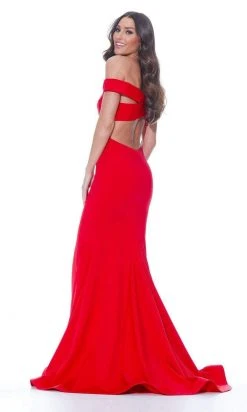 Ashley Lauren - 11025 Off Shoulder Scuba Mermaid Gown