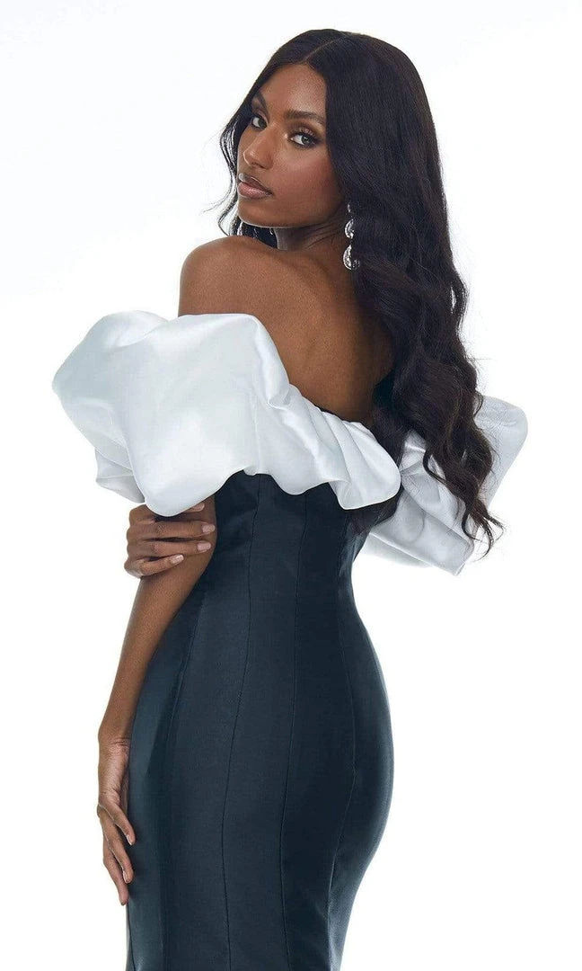 Ashley Lauren - 11057 Puff Ruffle Off Shoulder Mikado Mermaid Gown 12 Ashley Lauren - 11057 Puff Ruffle Off Shoulder Mikado Mermaid Gown