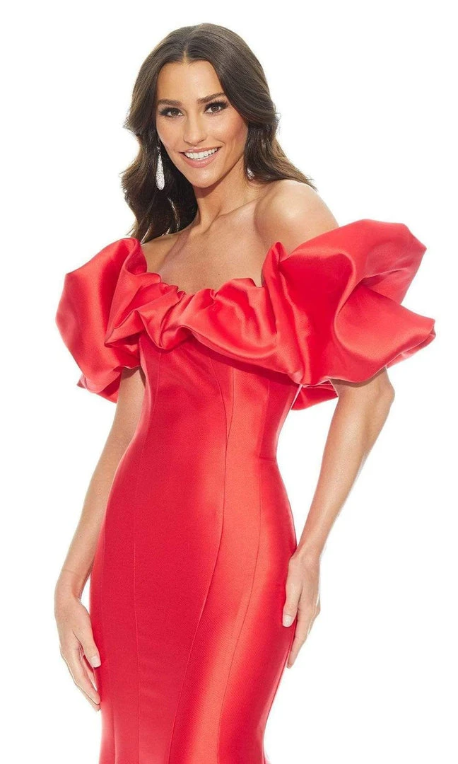 Ashley Lauren - 11057 Puff Ruffle Off Shoulder Mikado Mermaid Gown 15 Ashley Lauren - 11057 Puff Ruffle Off Shoulder Mikado Mermaid Gown