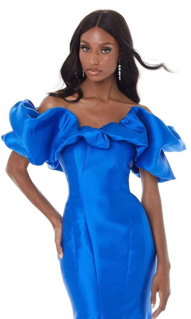 Ashley Lauren - 11057 Puff Ruffle Off Shoulder Mikado Mermaid Gown 19 Ashley Lauren - 11057 Puff Ruffle Off Shoulder Mikado Mermaid Gown