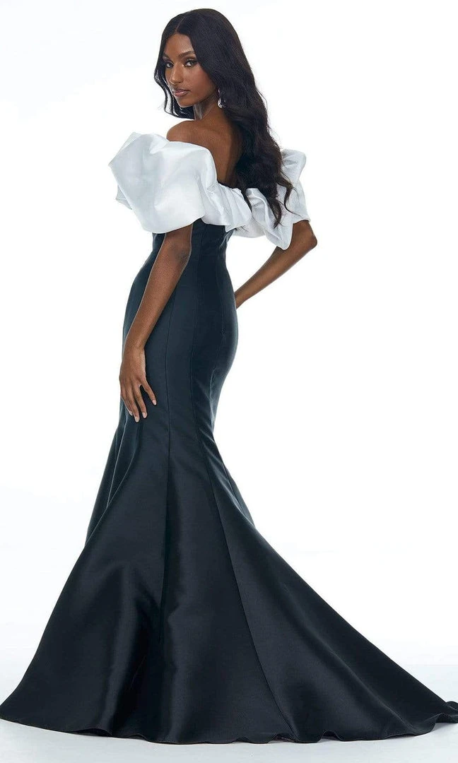Ashley Lauren - 11057 Puff Ruffle Off Shoulder Mikado Mermaid Gown 10 Ashley Lauren - 11057 Puff Ruffle Off Shoulder Mikado Mermaid Gown