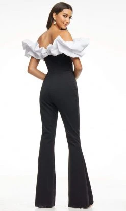 Ashley Lauren - 11058 Off Shoulder Ruffled Jumpsuit