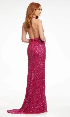 Ashley Lauren - 11068 Beaded Deep Halter V Neck Long Dress 23 Ashley Lauren - 11068 Beaded Deep Halter V Neck Long Dress