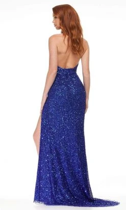 Ashley Lauren - 11068 Beaded Deep Halter V Neck Long Dress 31 Ashley Lauren - 11068 Beaded Deep Halter V Neck Long Dress