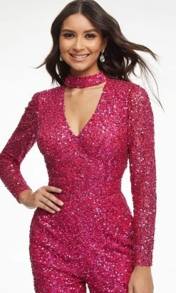 Ashley Lauren - 11077 Fitted High Neck Jumpsuit 22 Ashley Lauren - 11077 Fitted High Neck Jumpsuit