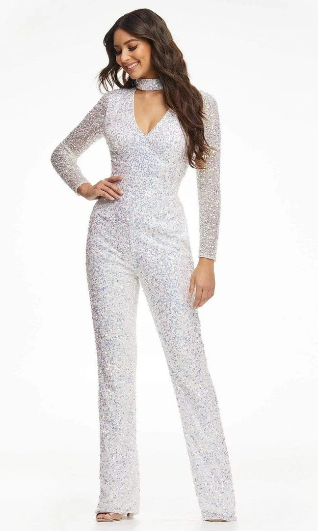 Ashley Lauren - 11077 Fitted High Neck Jumpsuit 5 Ashley Lauren - 11077 Fitted High Neck Jumpsuit