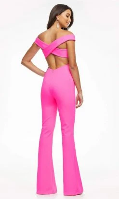 Ashley Lauren - 11086 Fitted Off Shoulder Jumpsuit