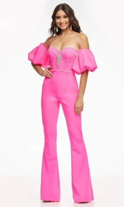 Ashley Lauren - 11087 Sweetheart Corset Bod Jumpsuit