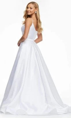 Ashley Lauren - 11095 Square Neck A-line Minimalist Gown