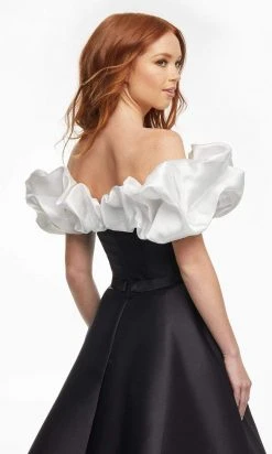 Ashley Lauren - 11096 Ruffled Off Shoulder Mikado Ballgown