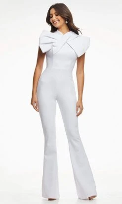 Ashley Lauren - 11098 High Neck Bow Jumpsuit 11 Ashley Lauren - 11098 High Neck Bow Jumpsuit