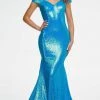 Ashley Lauren - 11107 Crisscross Back Sequin Gown 1 Ashley Lauren - 11107 Crisscross Back Sequin Gown