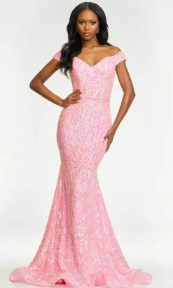 Ashley Lauren - 11112 Off Shoulder Sequin Gown