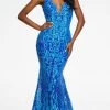 Ashley Lauren - 11113 Sequin Motif Long Gown