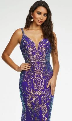 Ashley Lauren - 11113 Sequin Motif Long Gown 23 Ashley Lauren - 11113 Sequin Motif Long Gown