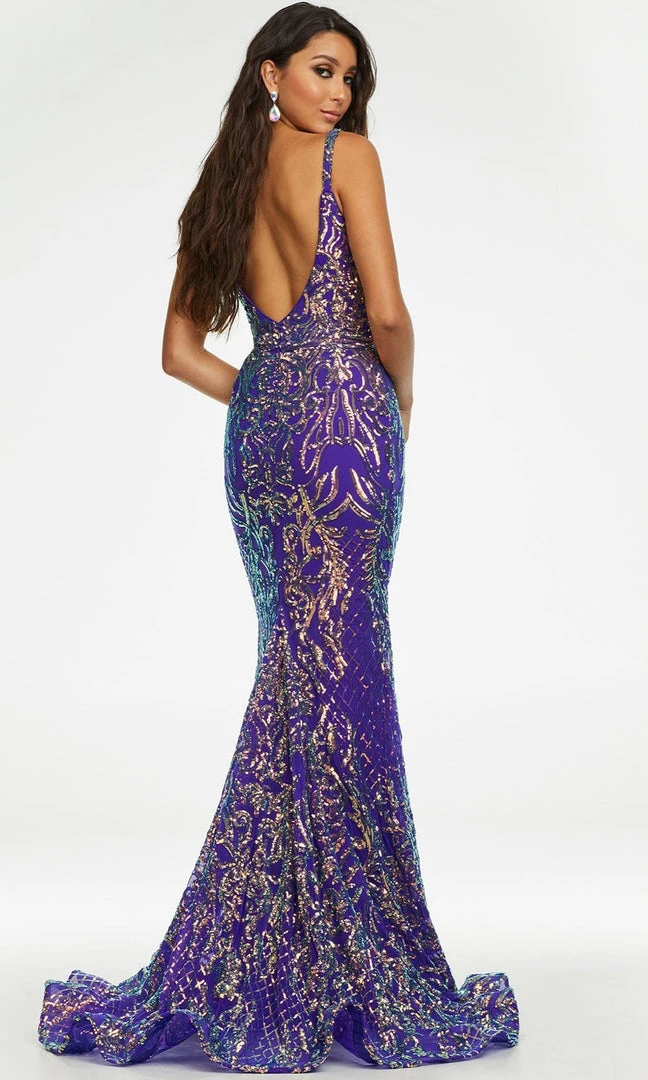 Ashley Lauren - 11113 Sequin Motif Long Gown 11 Ashley Lauren - 11113 Sequin Motif Long Gown