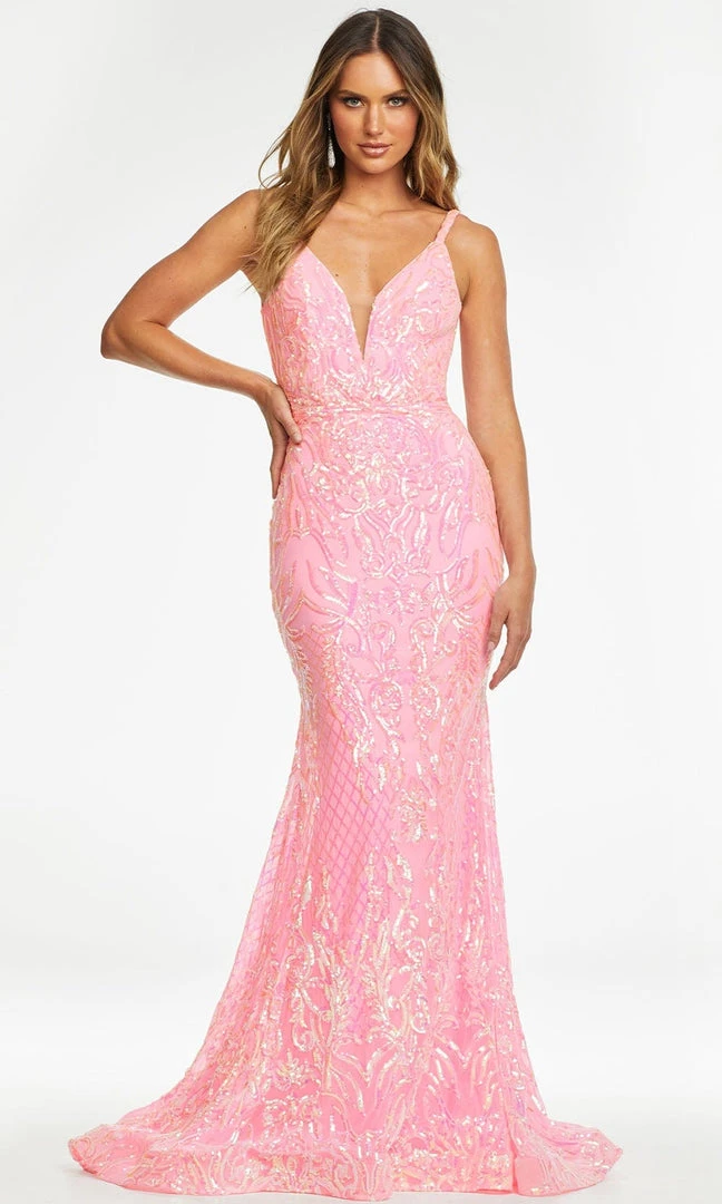 Ashley Lauren - 11113 Sequin Motif Long Gown 6 Ashley Lauren - 11113 Sequin Motif Long Gown