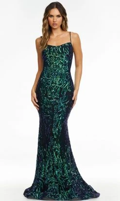 Ashley Lauren - 11114 Sequin Motif Scoop Gown