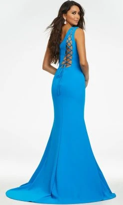 Ashley Lauren - 11119 One Shoulder Lace Up Gown
