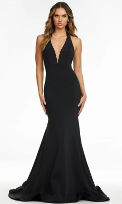 Ashley Lauren - 11121 Plunging Halter Gown