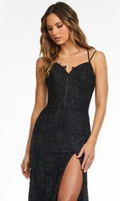 Ashley Lauren - 11145 Lace Applique Gown With Slit 13 Ashley Lauren - 11145 Lace Applique Gown With Slit