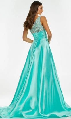 Ashley Lauren - 11149 Beaded Bustier Taffeta Gown