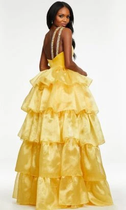 Ashley Lauren - 11159 Jeweled Strap Tiered Gown