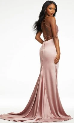 Ashley Lauren - 11162 Cowl Bodice Gown With Slit 35 Ashley Lauren - 11162 Cowl Bodice Gown With Slit