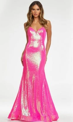 Ashley Lauren - 11163 Strapless V-Neck Sequin Gown