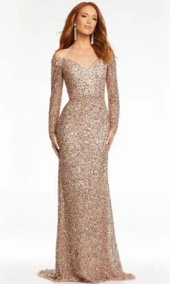 Ashley Lauren - 11176 Long Sleeve Sequin Gown